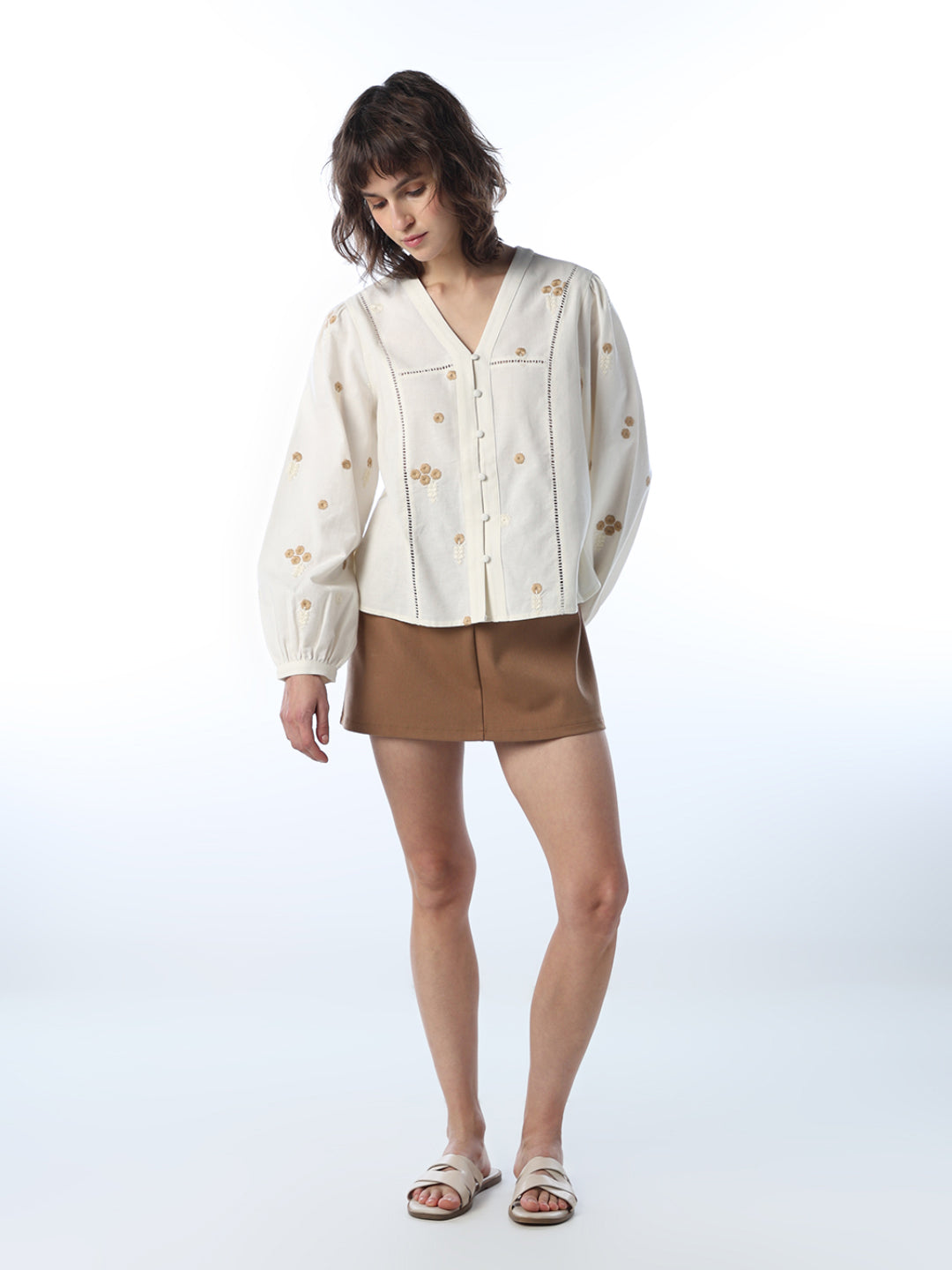 V-Neck Printed Shirt