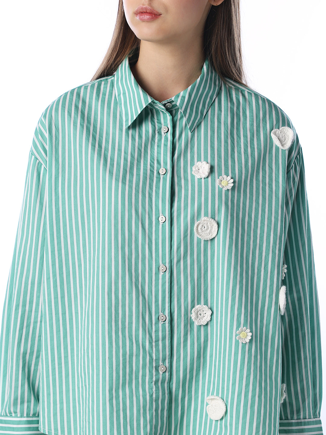 Mint Green Striped Shirt