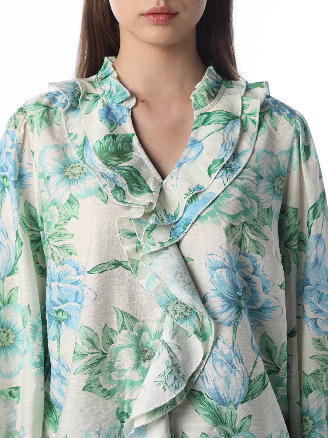 Floral Ruffle Top