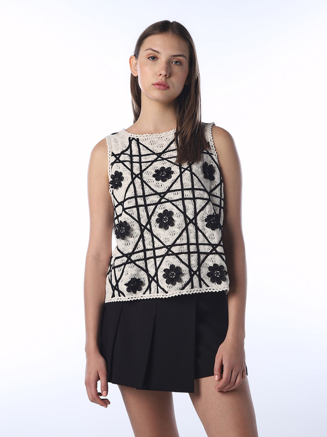 Embroidered Lace Top