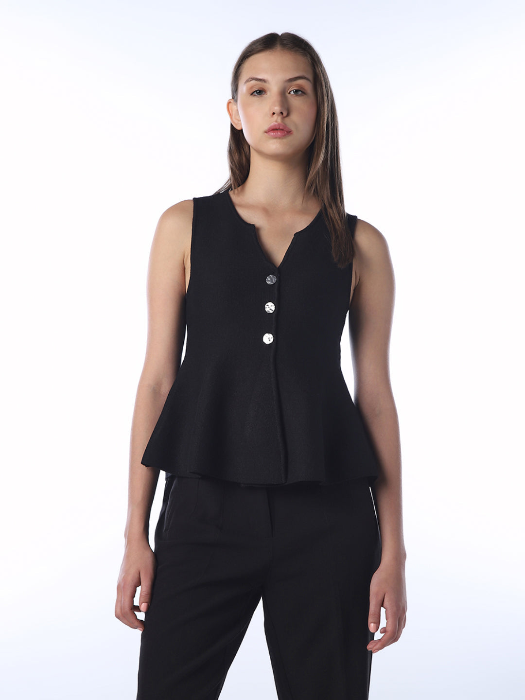 Peplum V-Neck Top