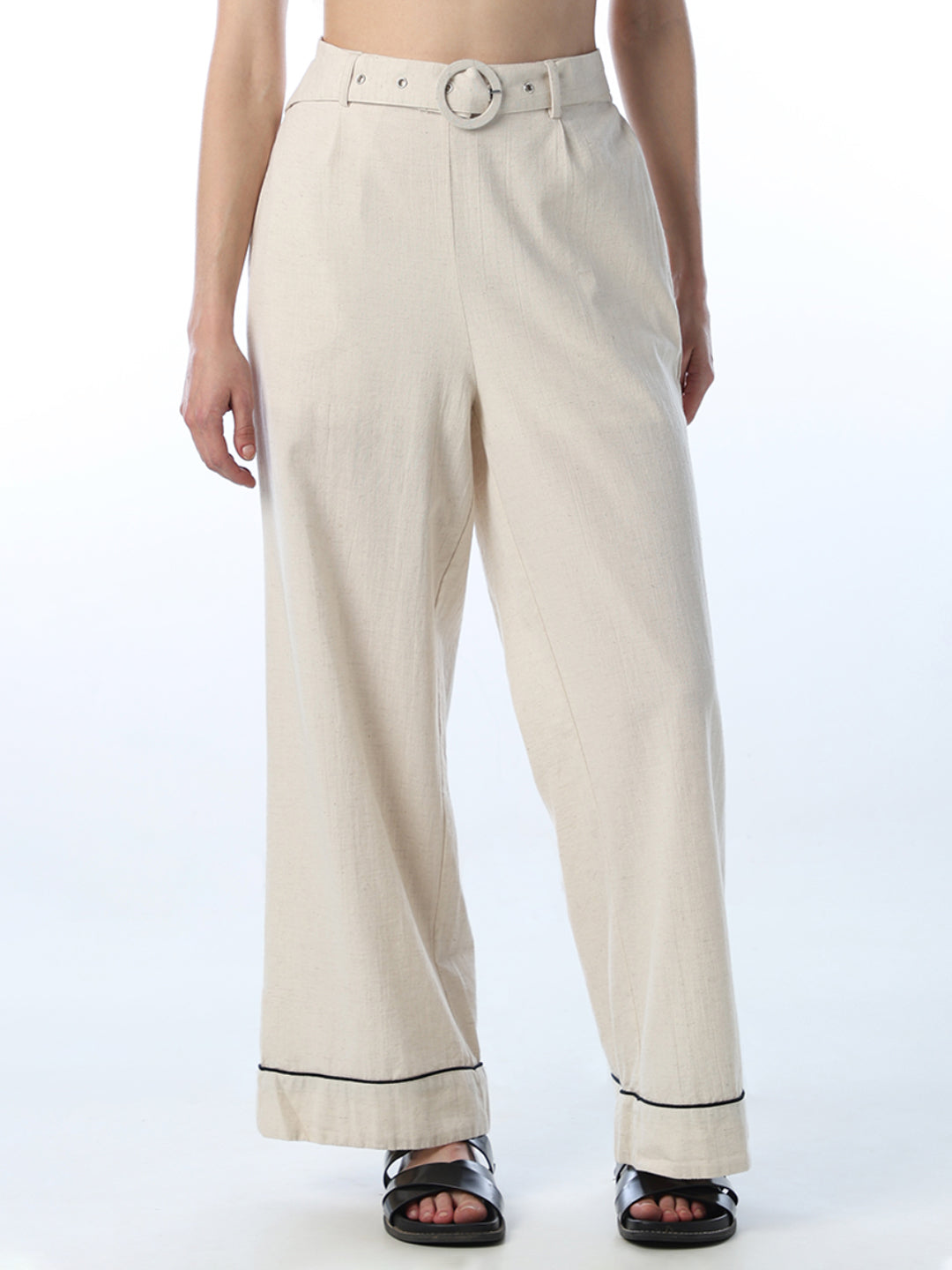 Belted Wide Leg Pants