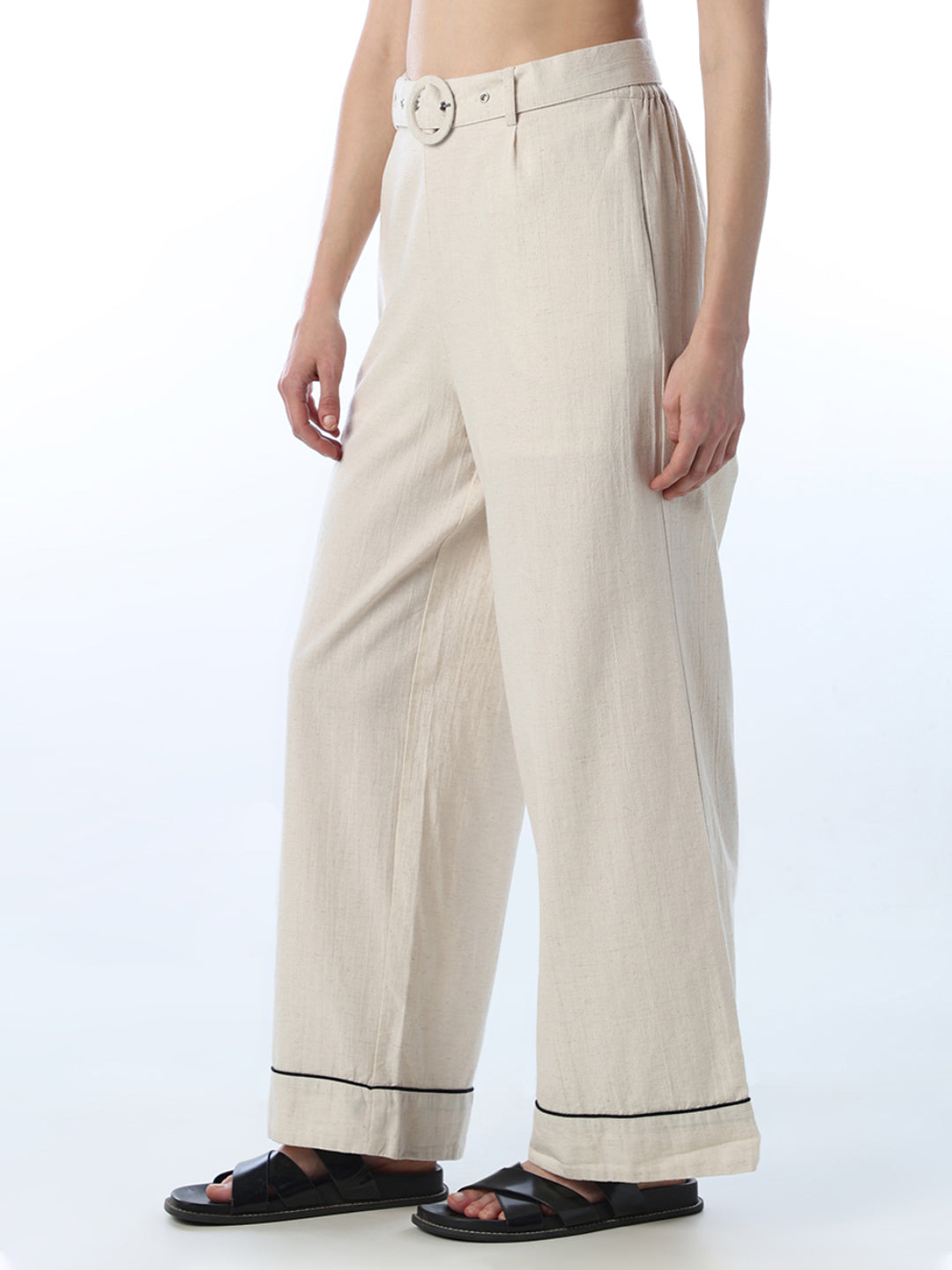 Belted Wide Leg Pants