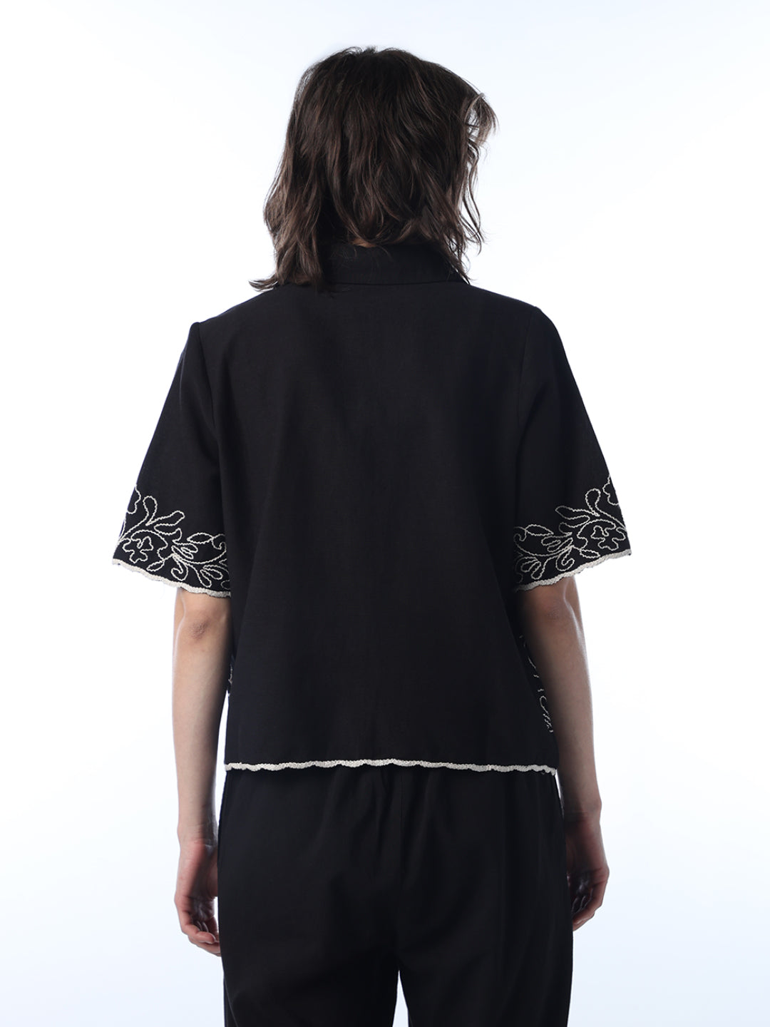 Embroidered Hem Shirt