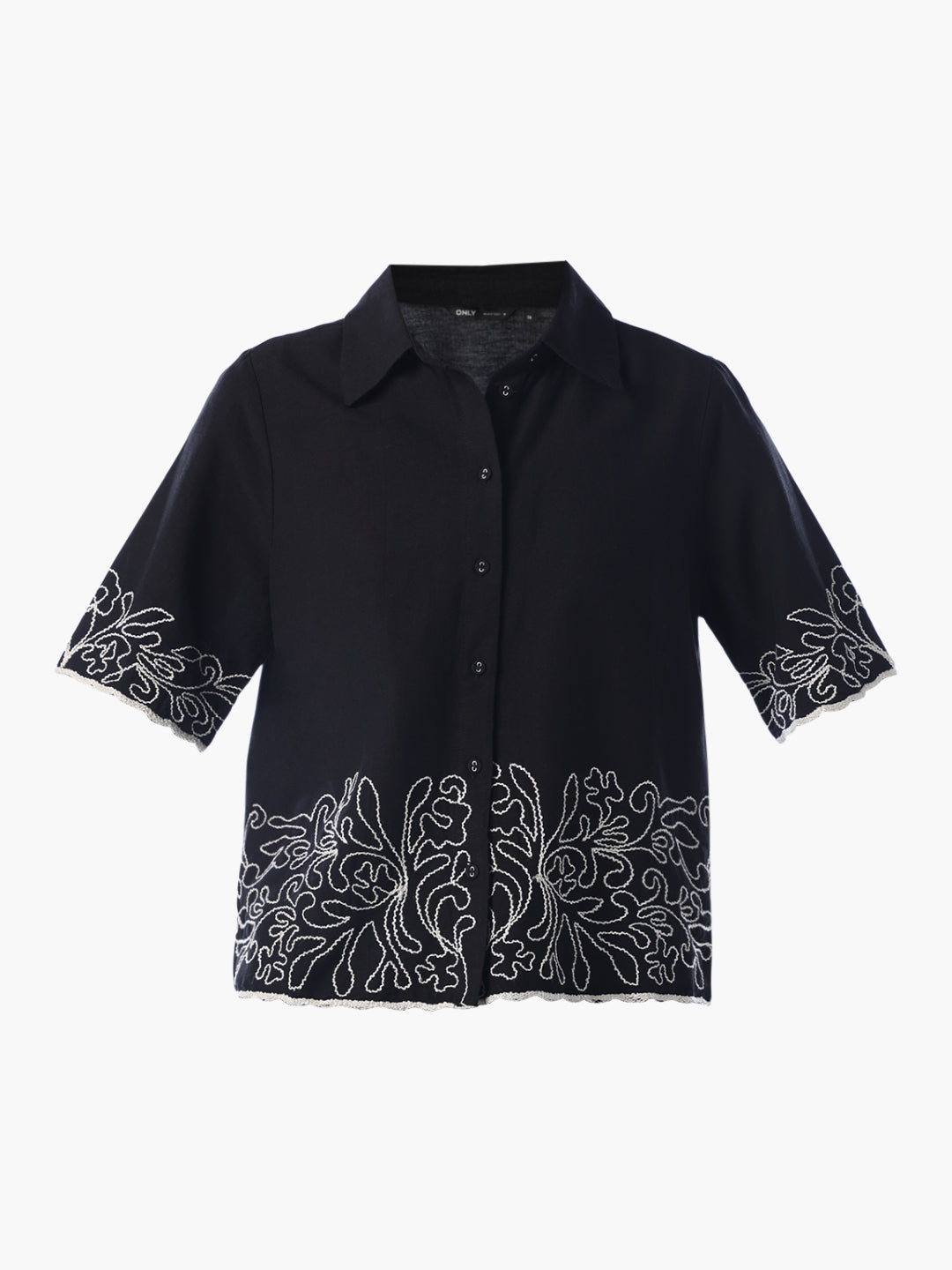 Embroidered Hem Shirt