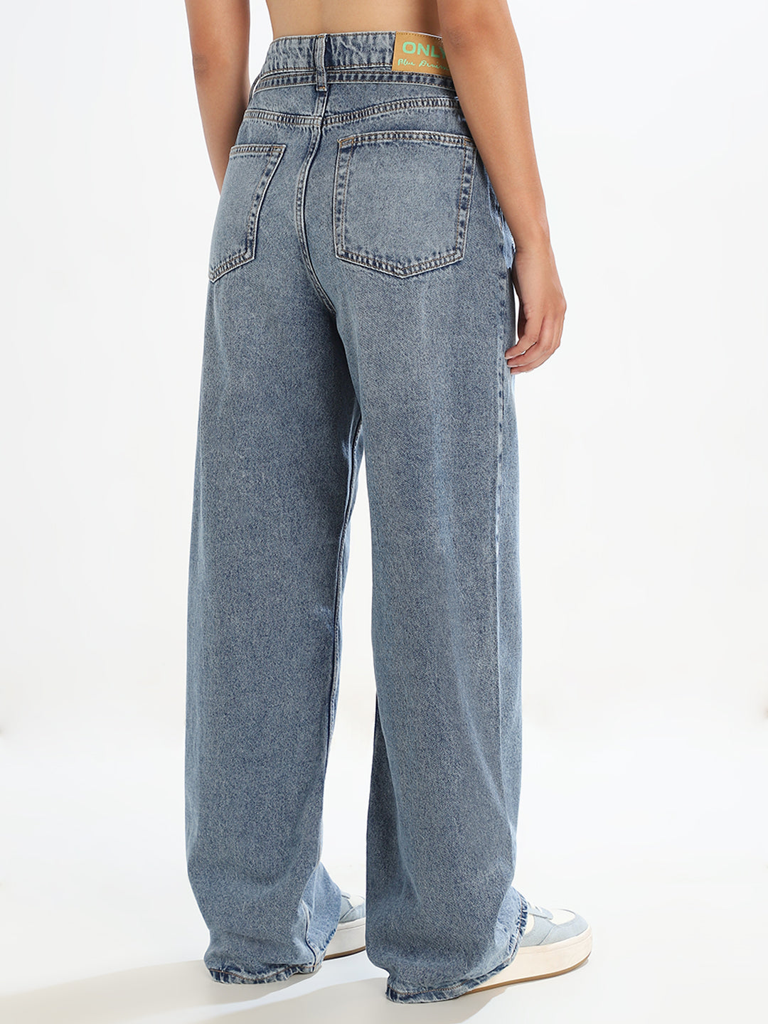 Distressed Drawstring Wide Leg Jeans