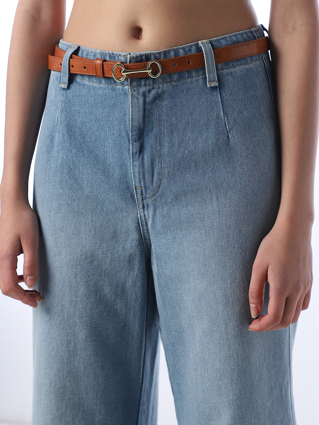 Belted Wide Leg Jeans
