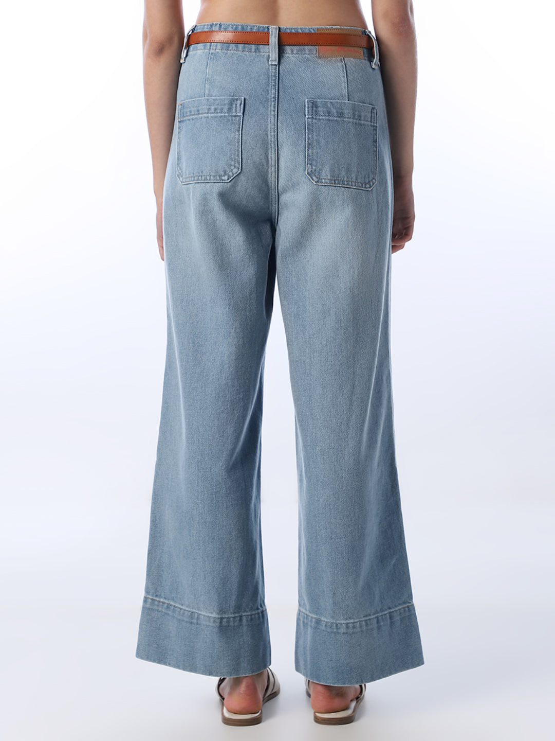 Belted Wide Leg Jeans