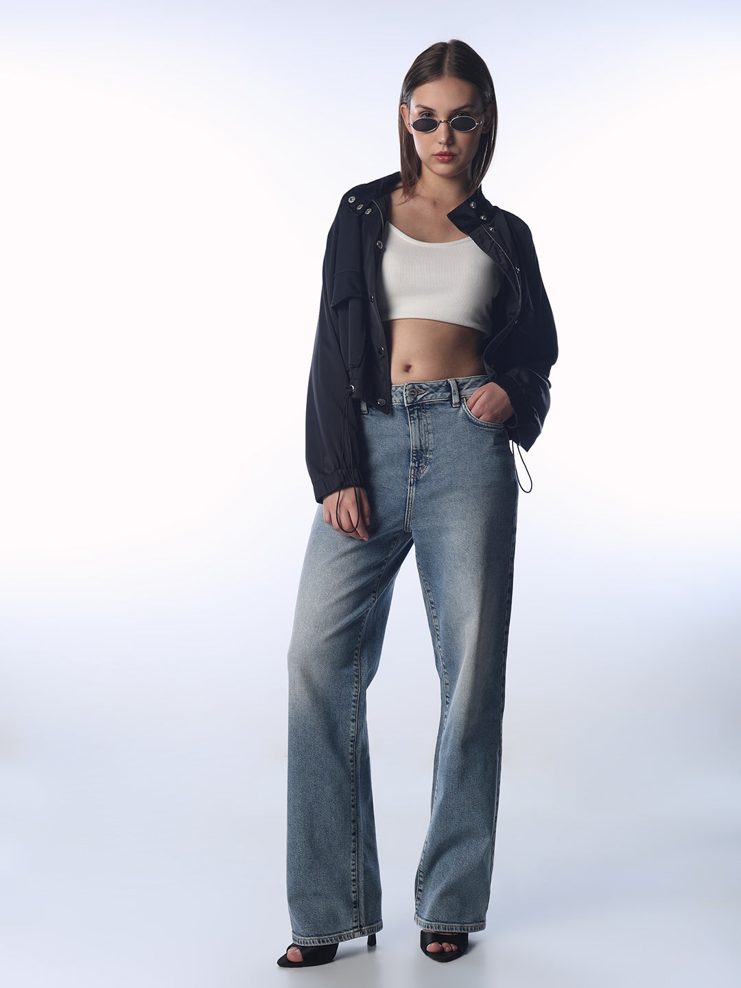 Vintage Washed Straight Fit Jeans