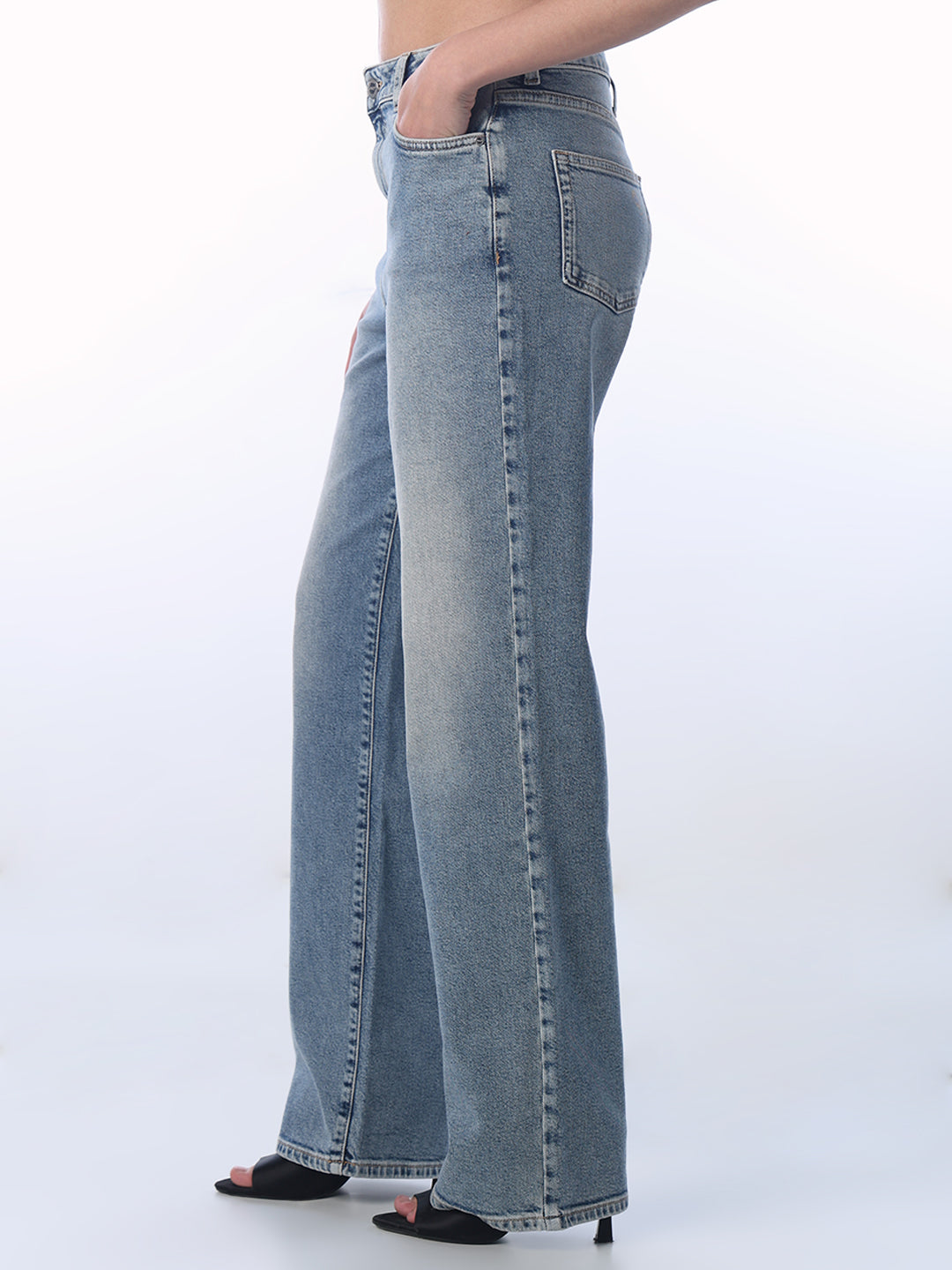 Vintage Washed Straight Fit Jeans