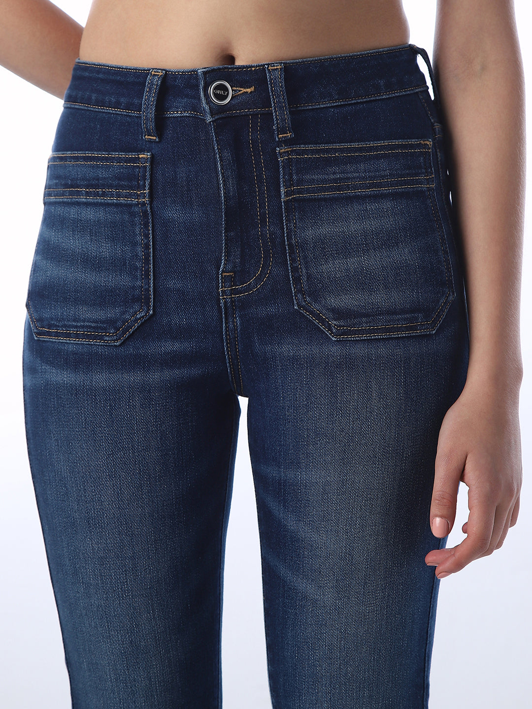 Flared Dark Washed Jeans