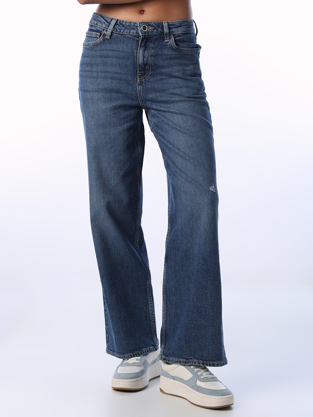High Rise Straight Fit Jeans