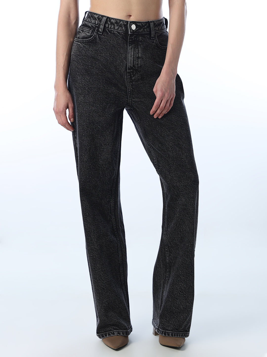 Vintage Washed Straight Fit Jeans