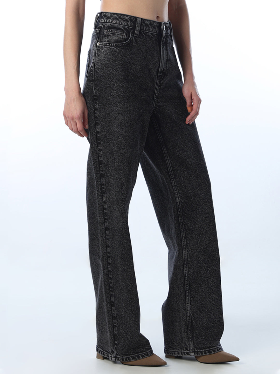 Vintage Washed Straight Fit Jeans