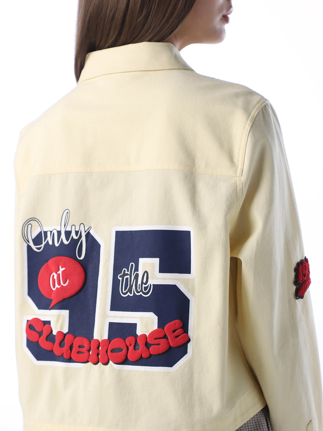 Yellow Varsity Embroidered Shirt