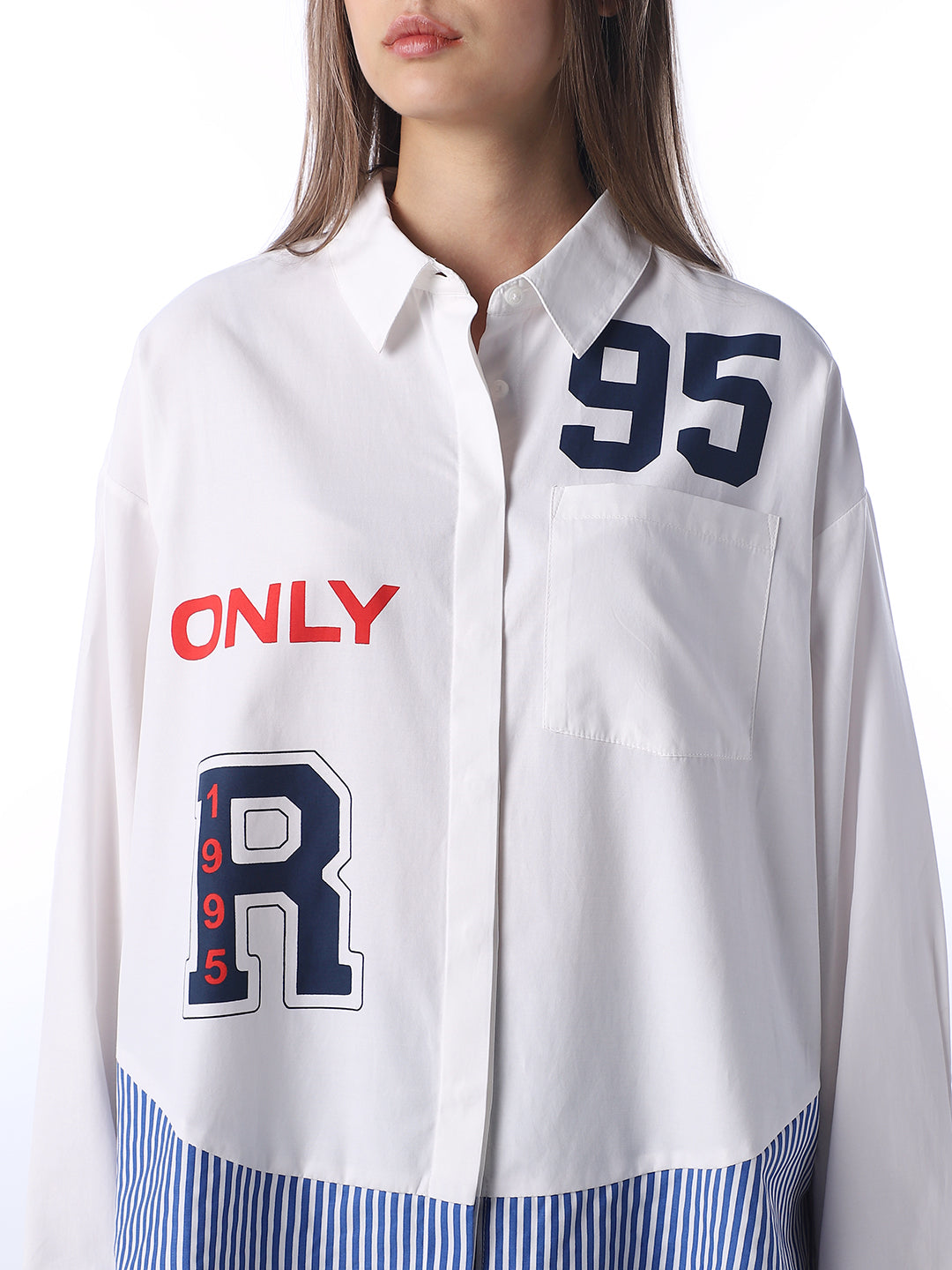 Varsity Printed Oversized Shirt