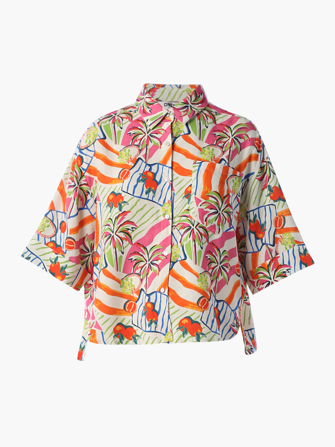 Multi-Colour Printed Oversized Shirt