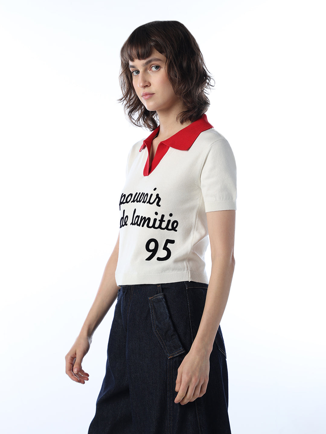 Contrast Tipping Printed Polo