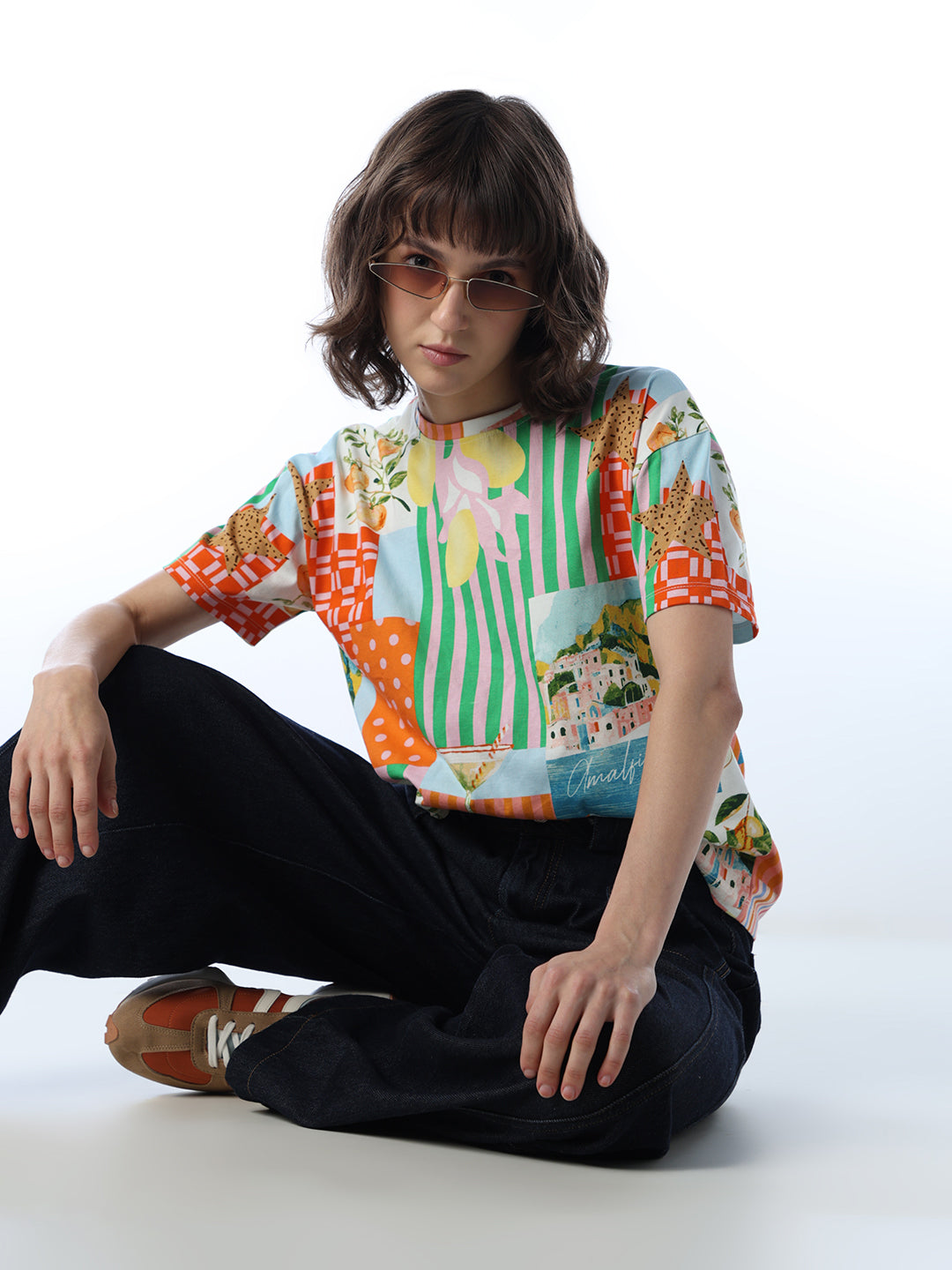 Regular Fit Cotton T-shirt - Multi-Colour