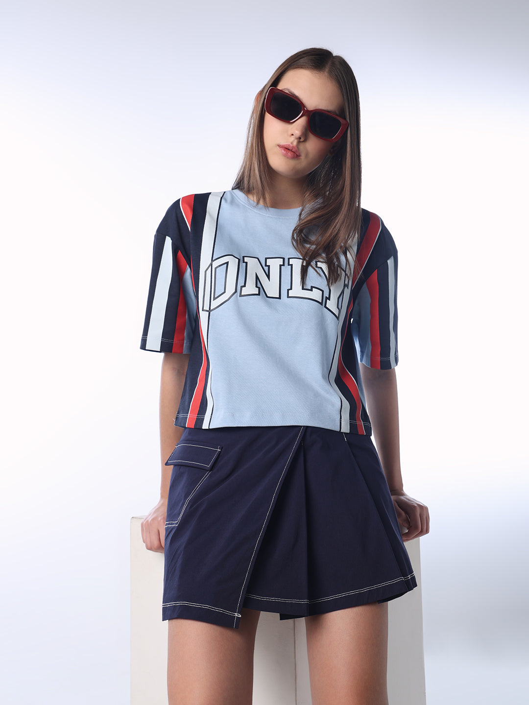 Drop Shoulder Printed T-shirt - XS