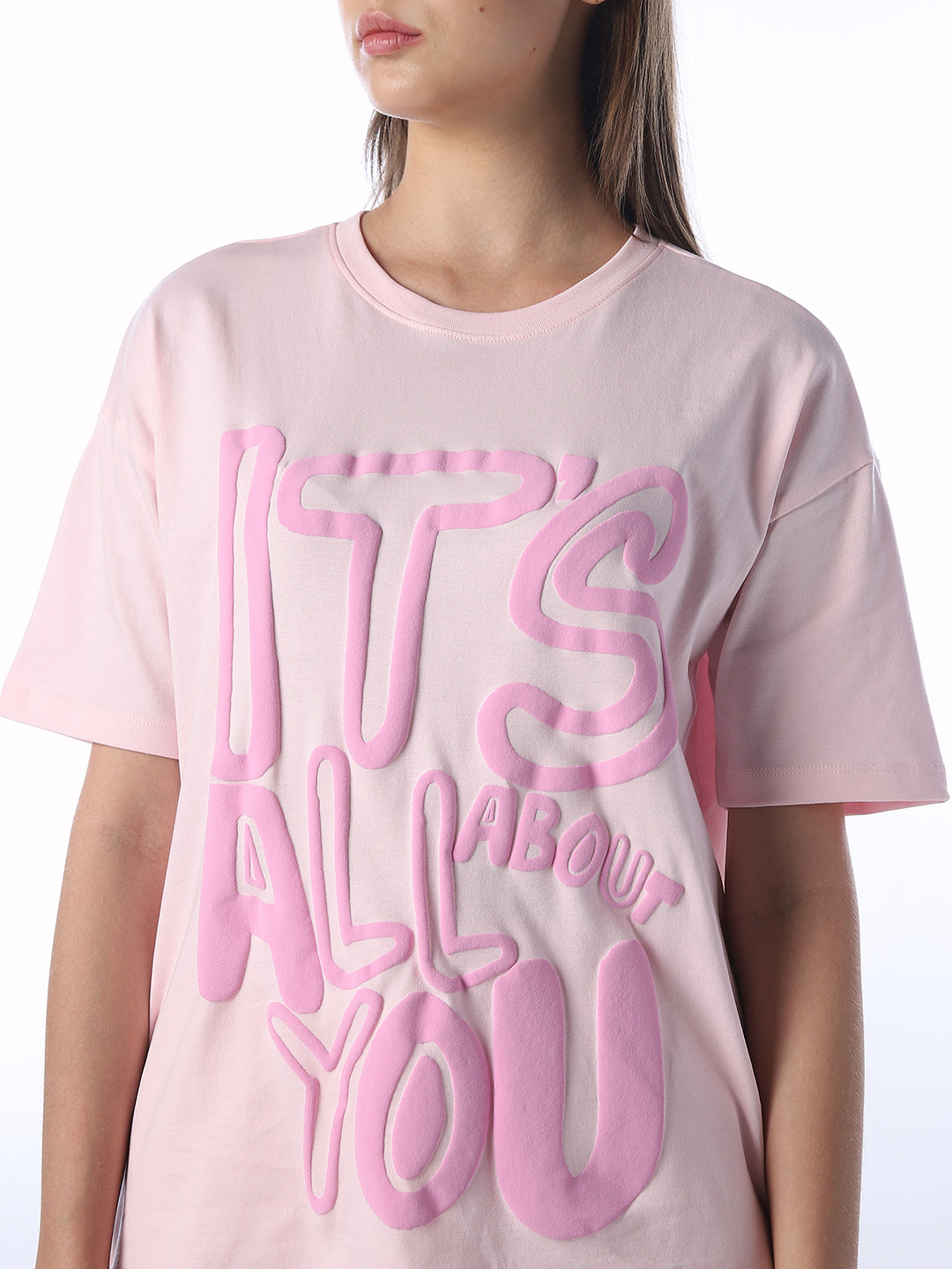 Oversized Typographic Print T-shirt