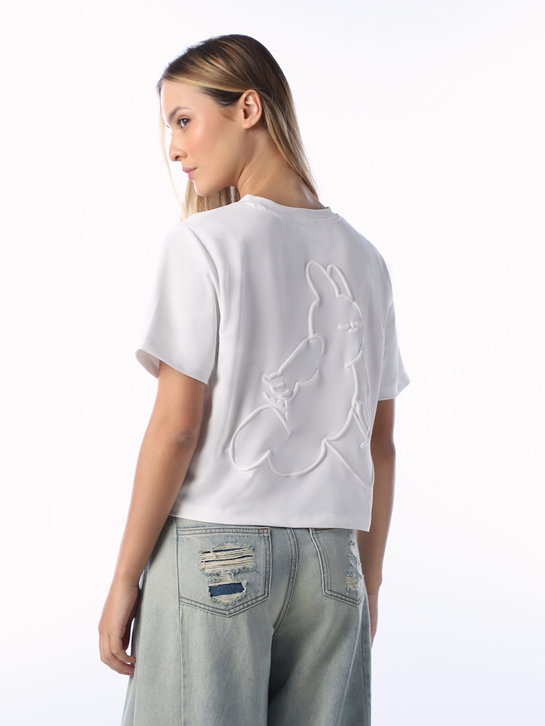 Printed Cropped Boxy Fit T-shirt