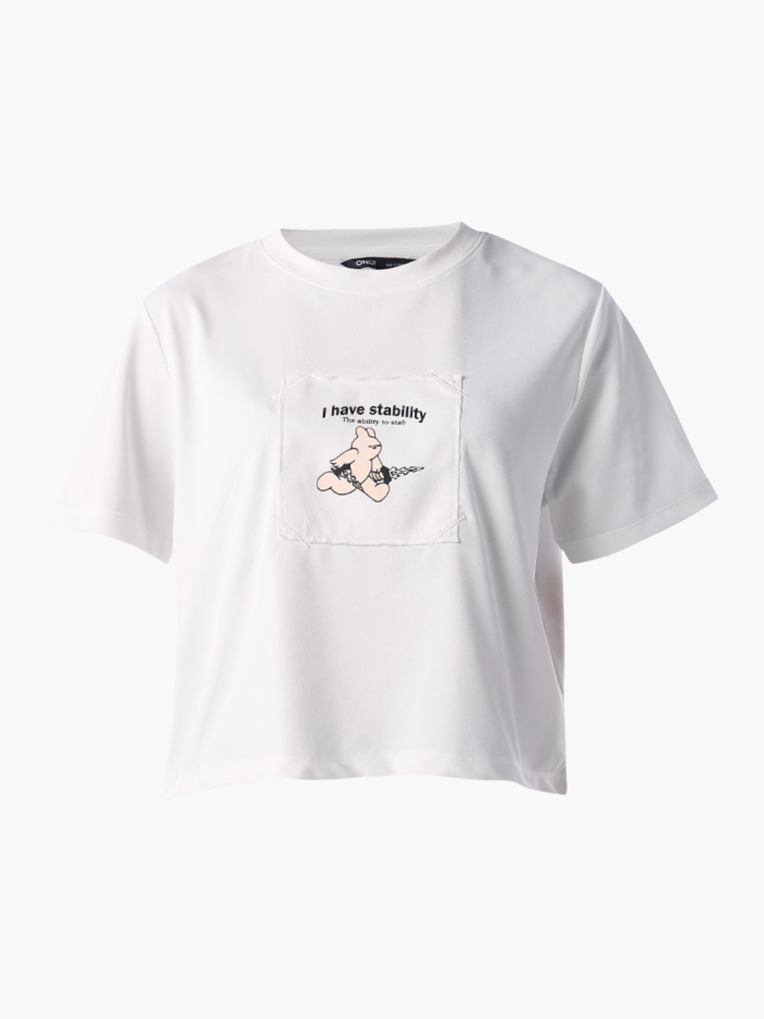 Printed Cropped Boxy Fit T-shirt