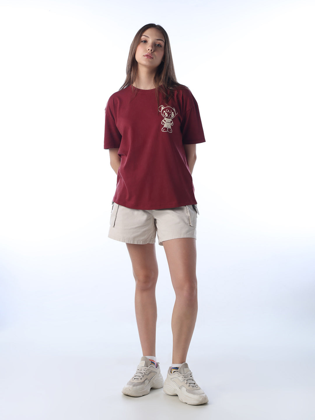 Graphic Print Drop Shoulder T-Shirt