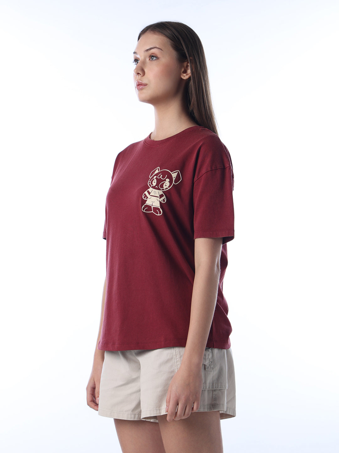 Graphic Print Drop Shoulder T-Shirt