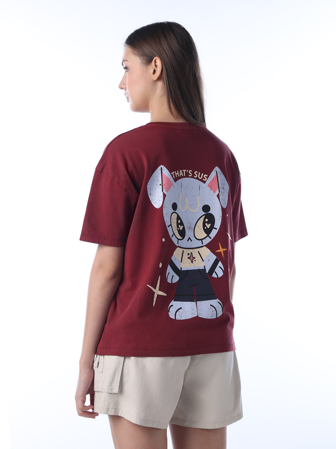 Graphic Print Drop Shoulder T-Shirt