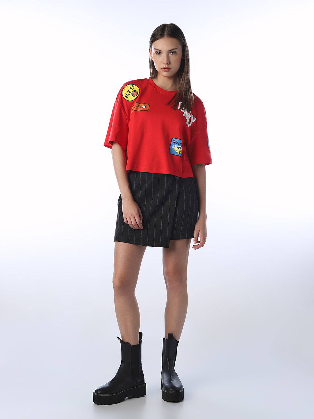 Patchwork Cropped Boxy Fit