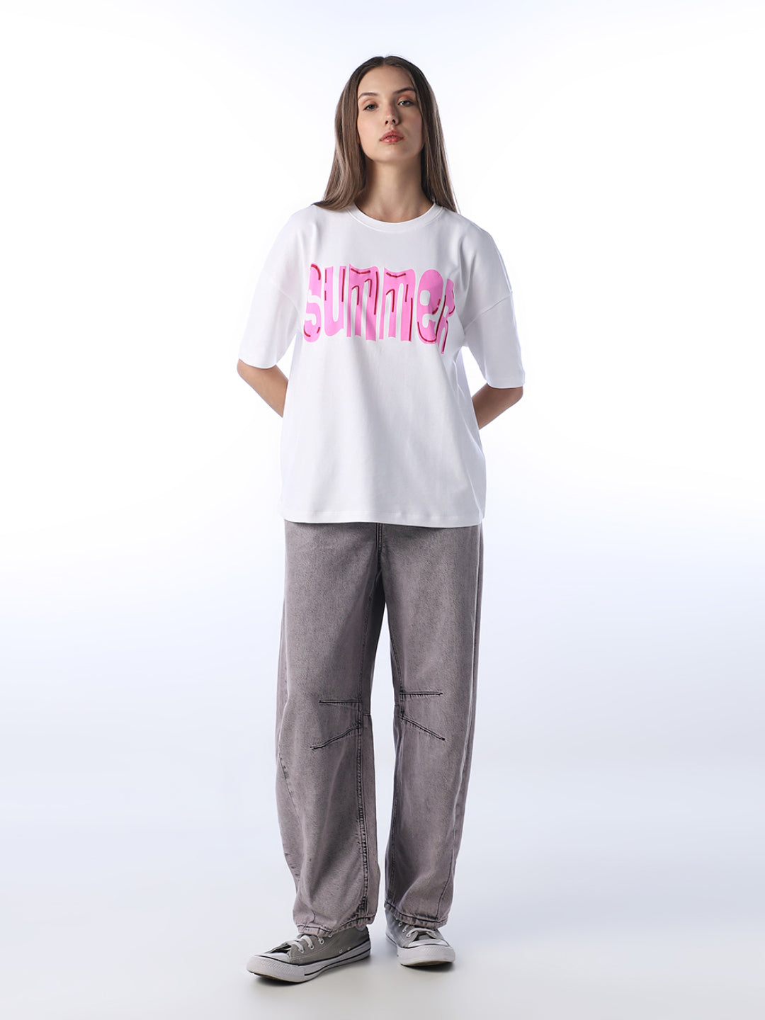 Printed Cotton Oversized T-shirt