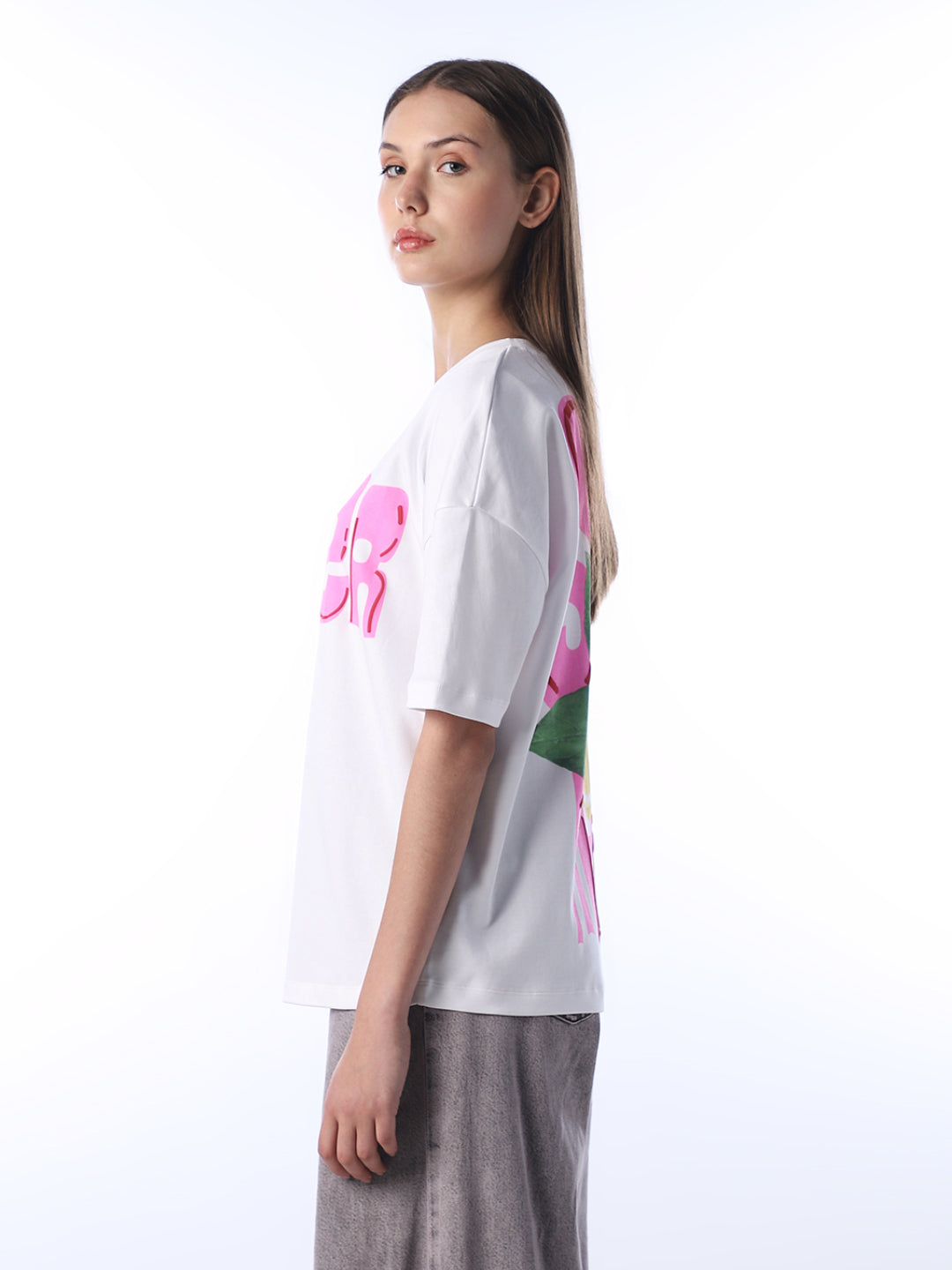 Printed Cotton Oversized T-shirt