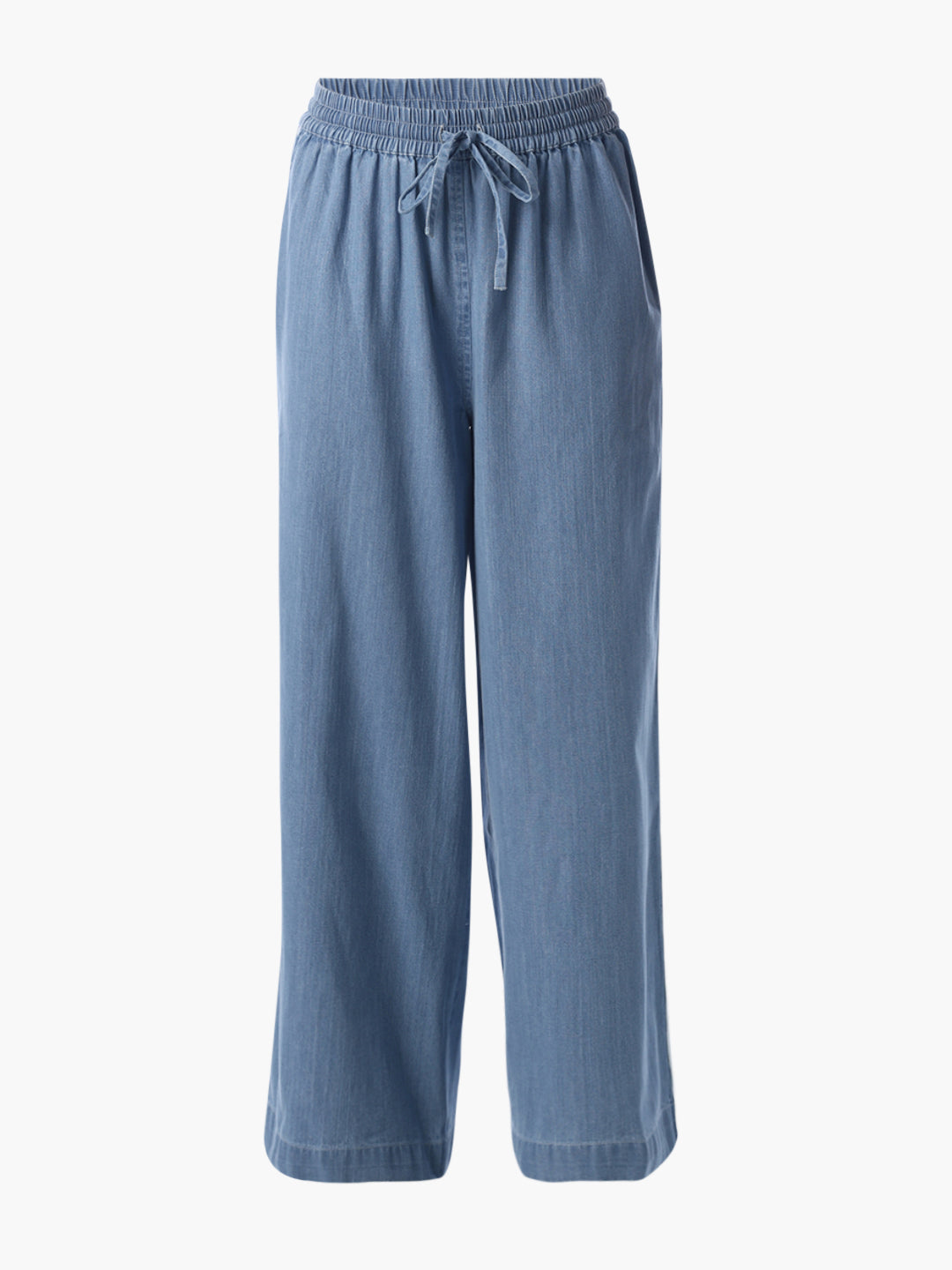 Drawstring Waist Loose Fit Denim Pants