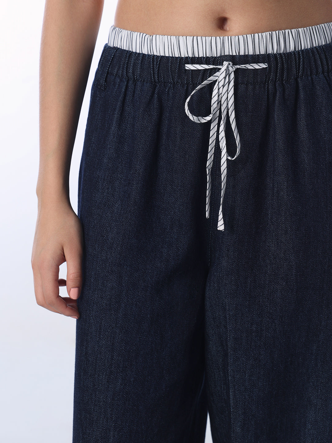 Dark Wash Loose Fit Denim Pants