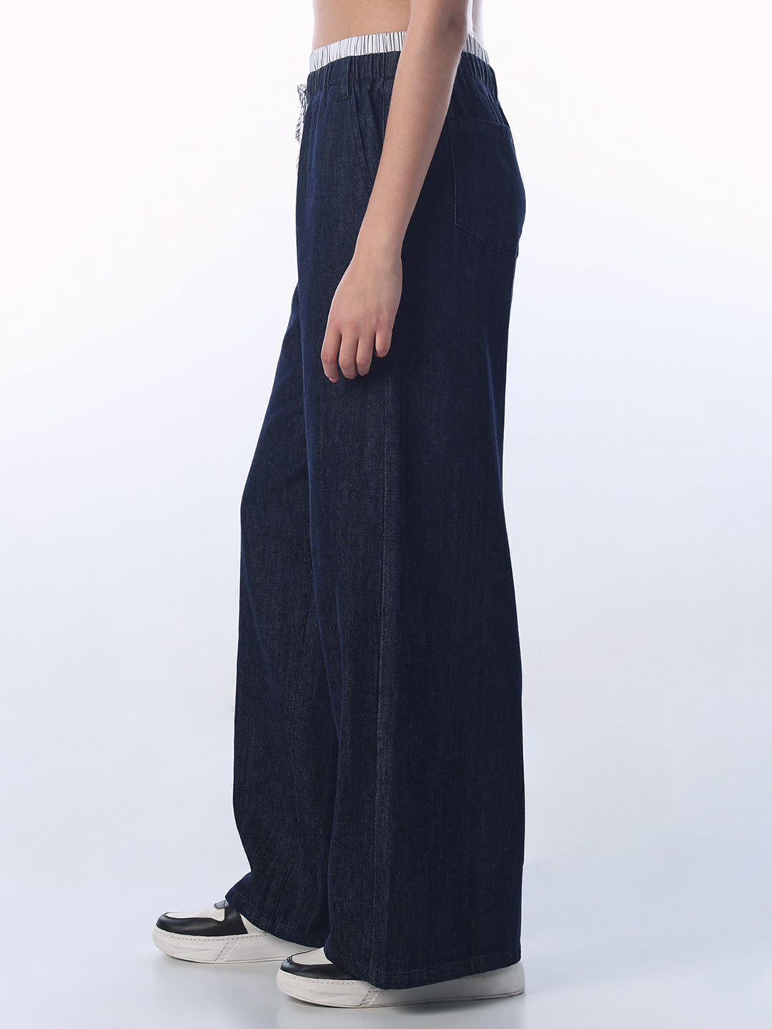 Dark Wash Loose Fit Denim Pants