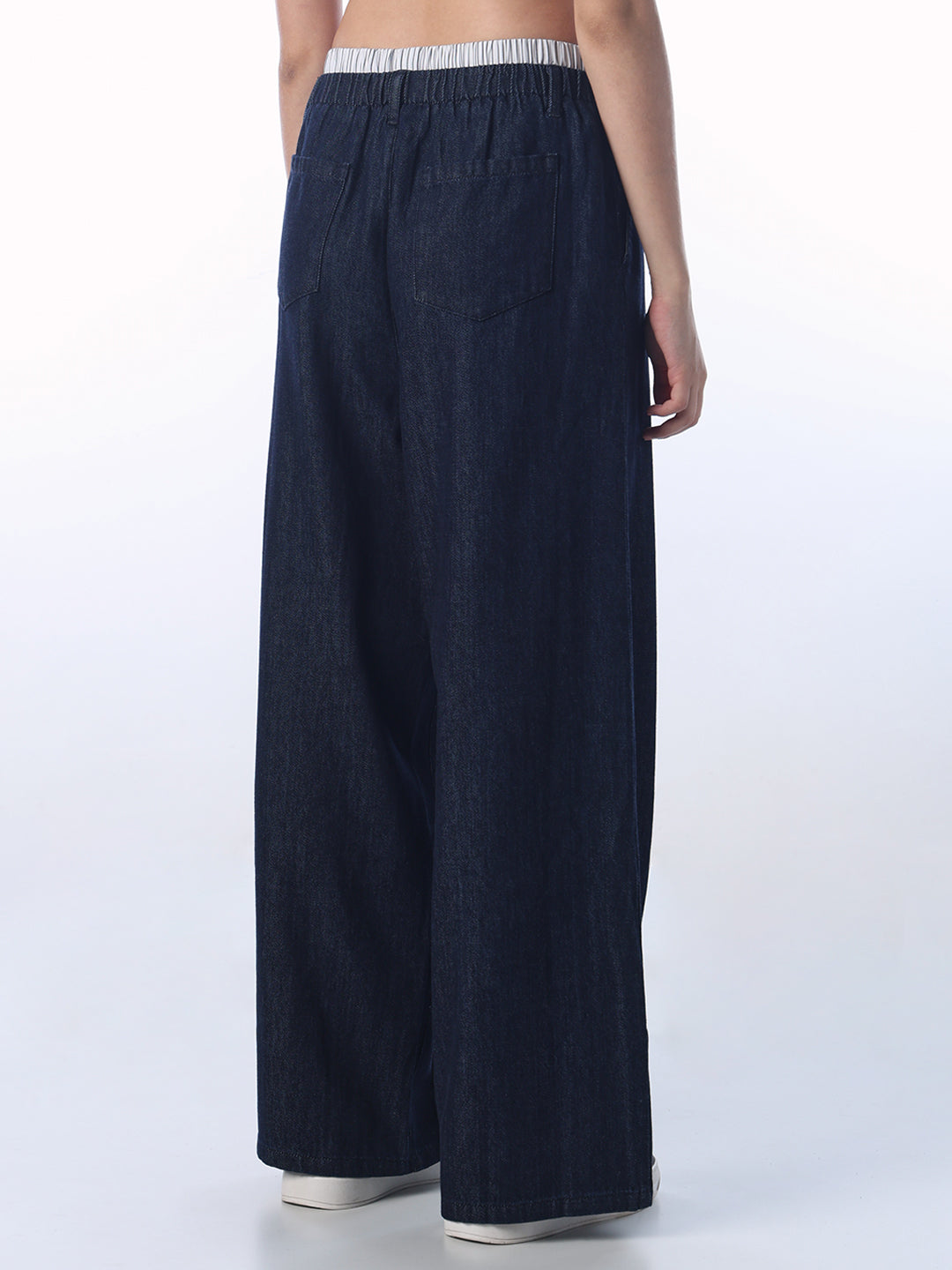 Dark Wash Loose Fit Denim Pants