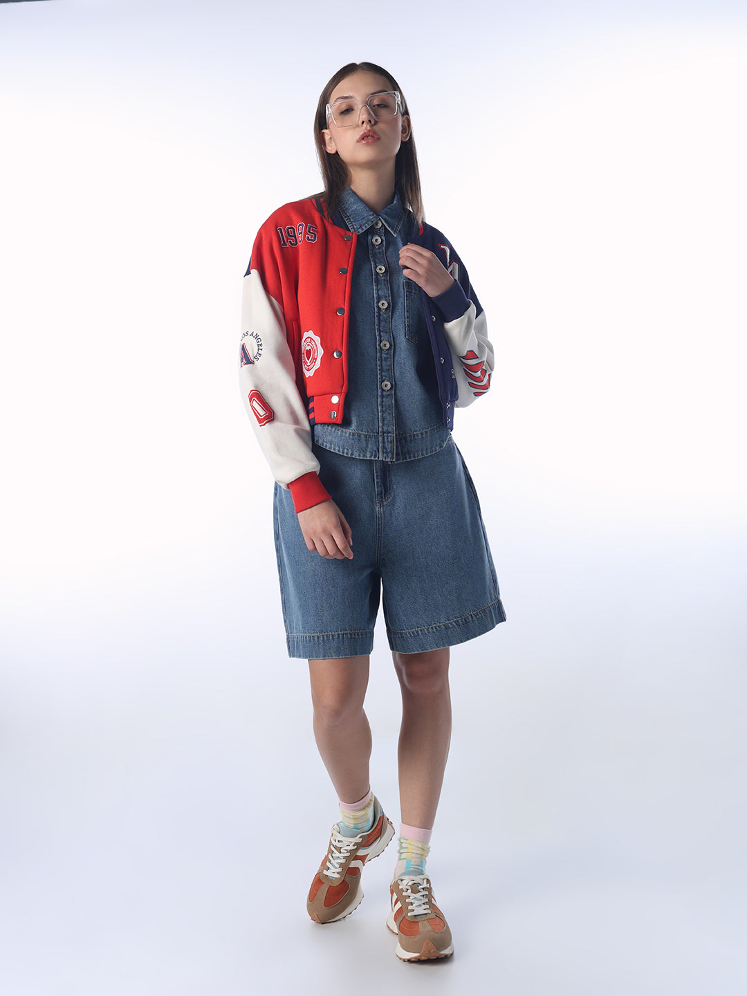 High Waist Relaxed Fit Jorts