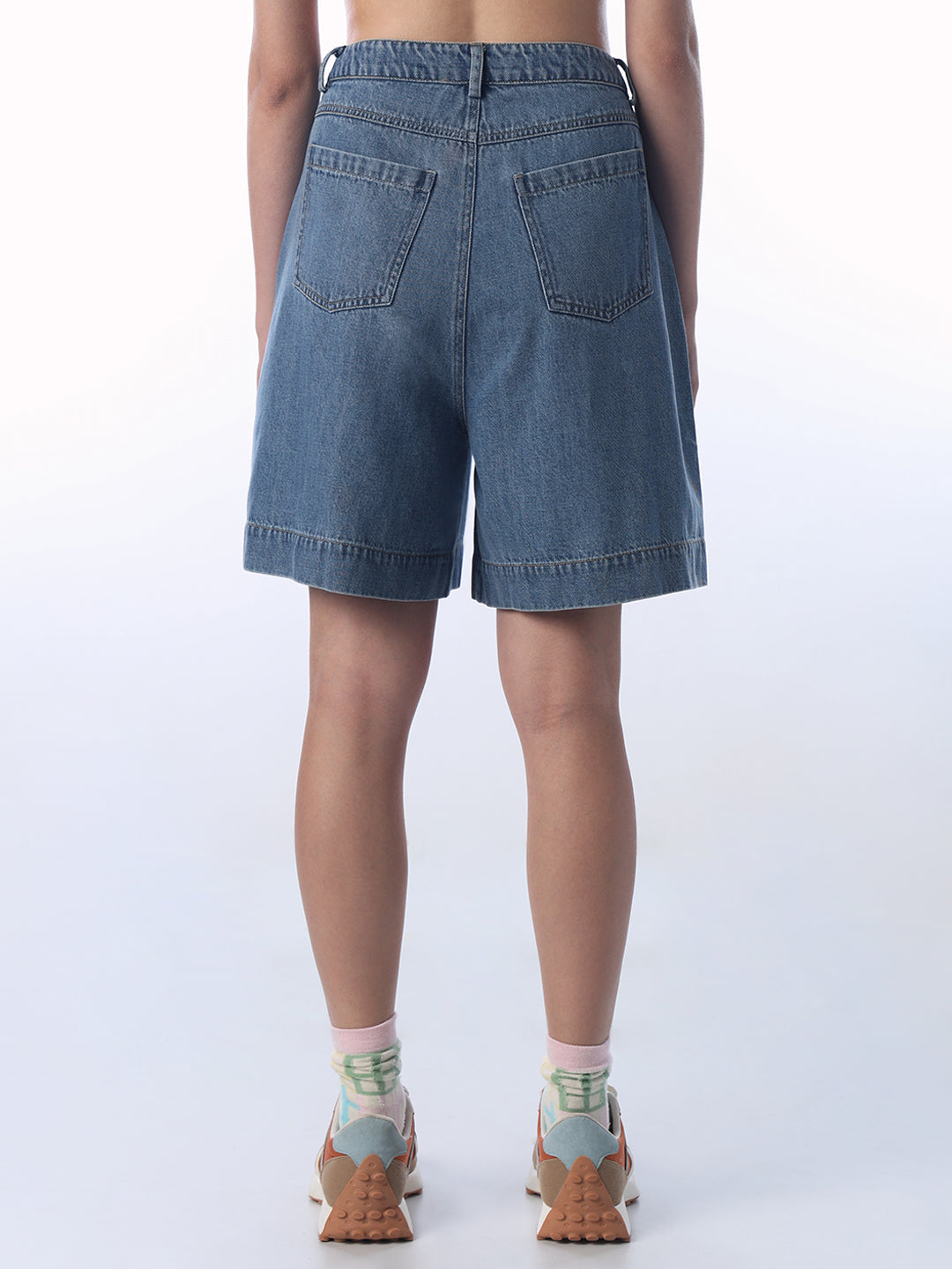 High Waist Relaxed Fit Jorts