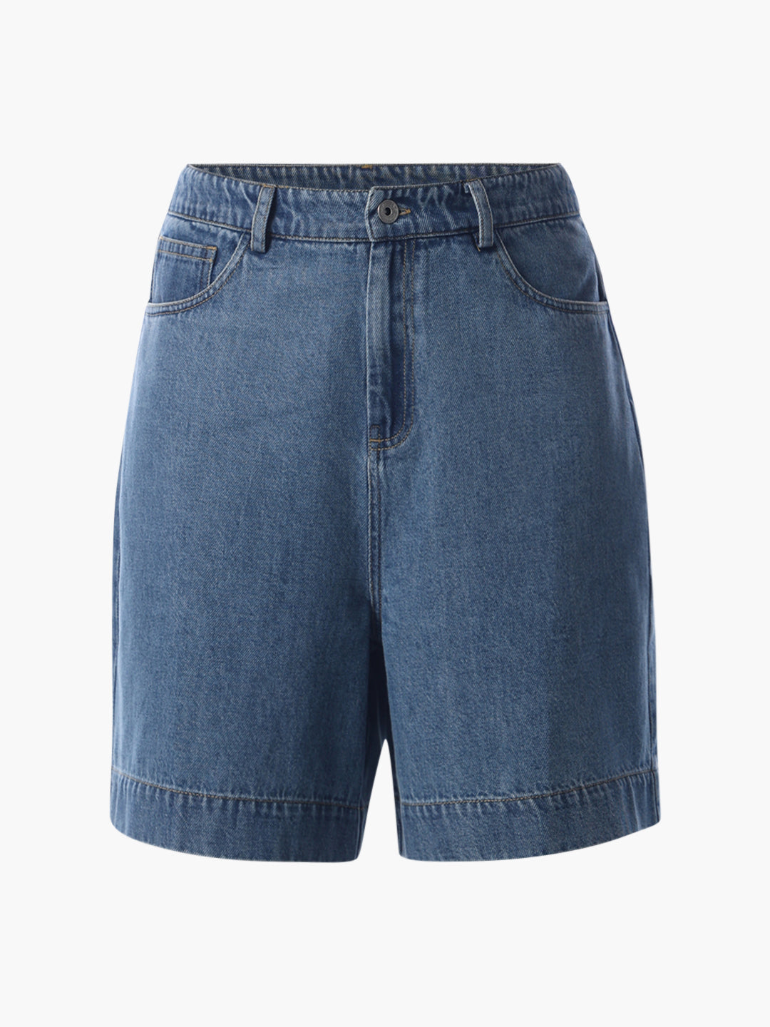 High Waist Relaxed Fit Jorts