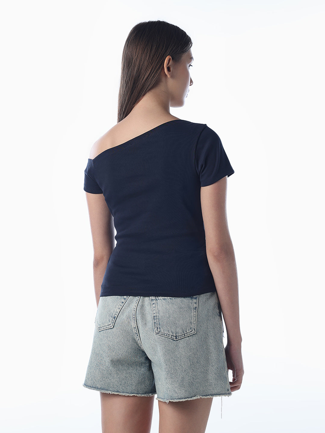 Off-Shoulder Printed T-Shirt