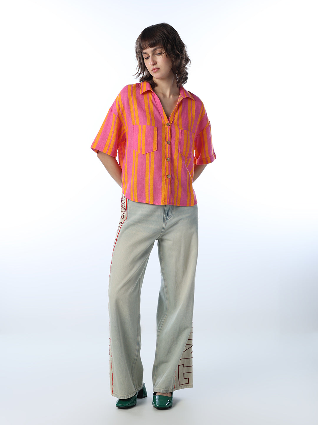 Striped Colourblocked Shirt