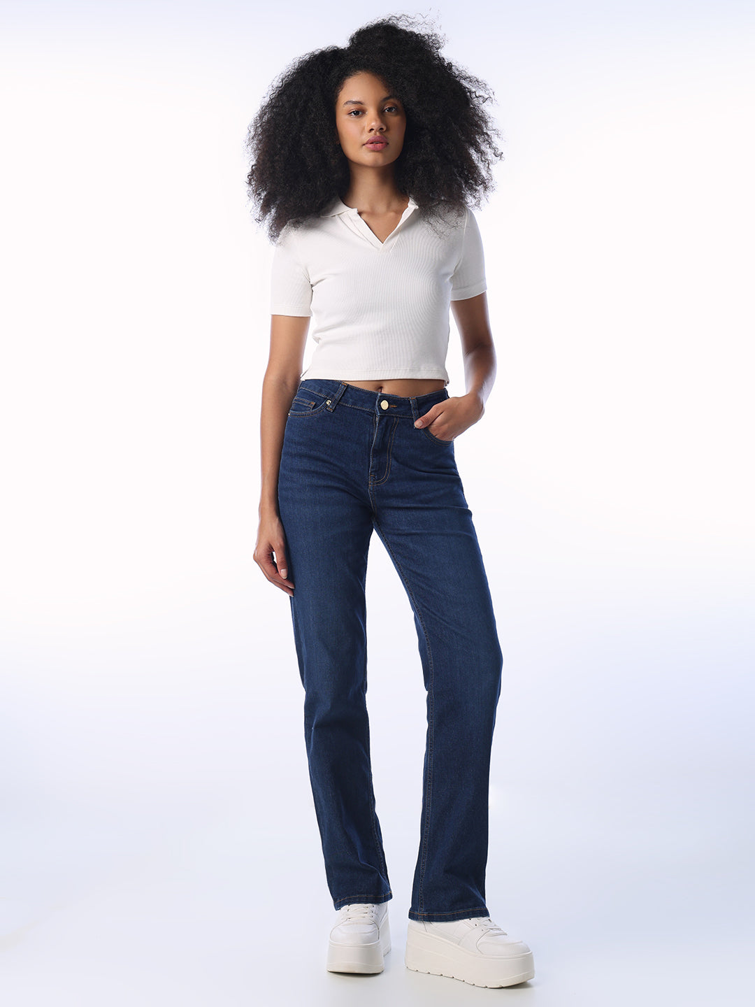 Dark Wash Troy Straight Fit Jeans