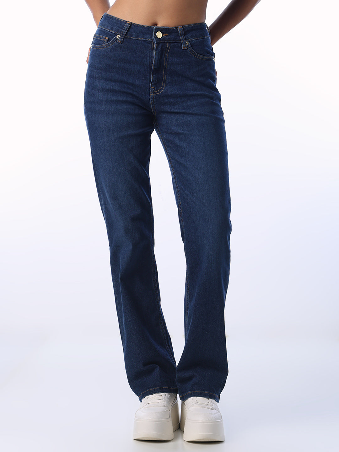 Dark Wash Troy Straight Fit Jeans