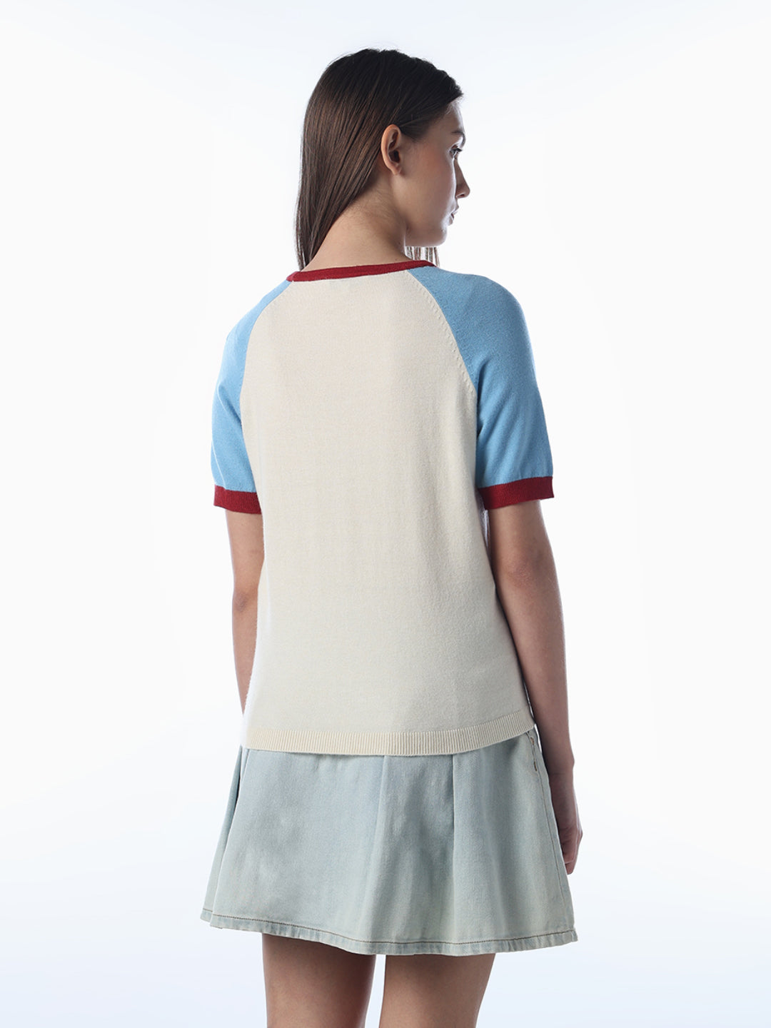 Textured Graphic Knit T-SHIRT