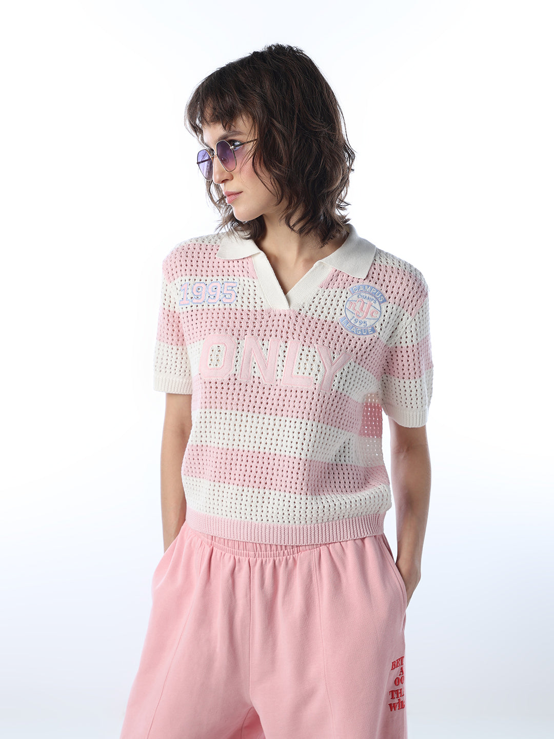 Colourblocked Varsity Knit Polo