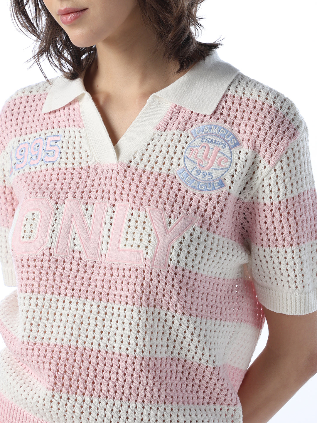 Colourblocked Varsity Knit Polo