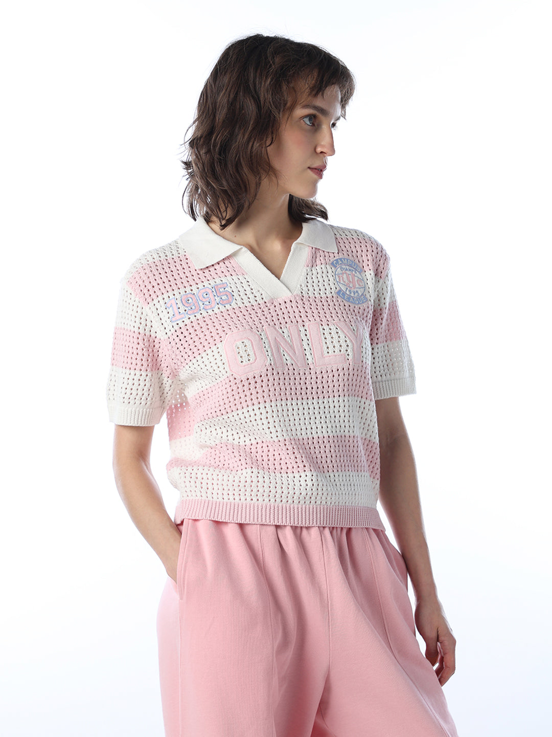 Colourblocked Varsity Knit Polo