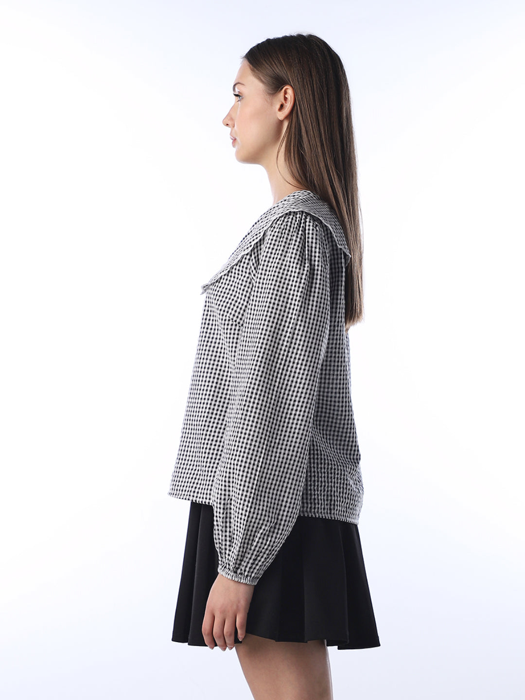 Gingham Printed Top