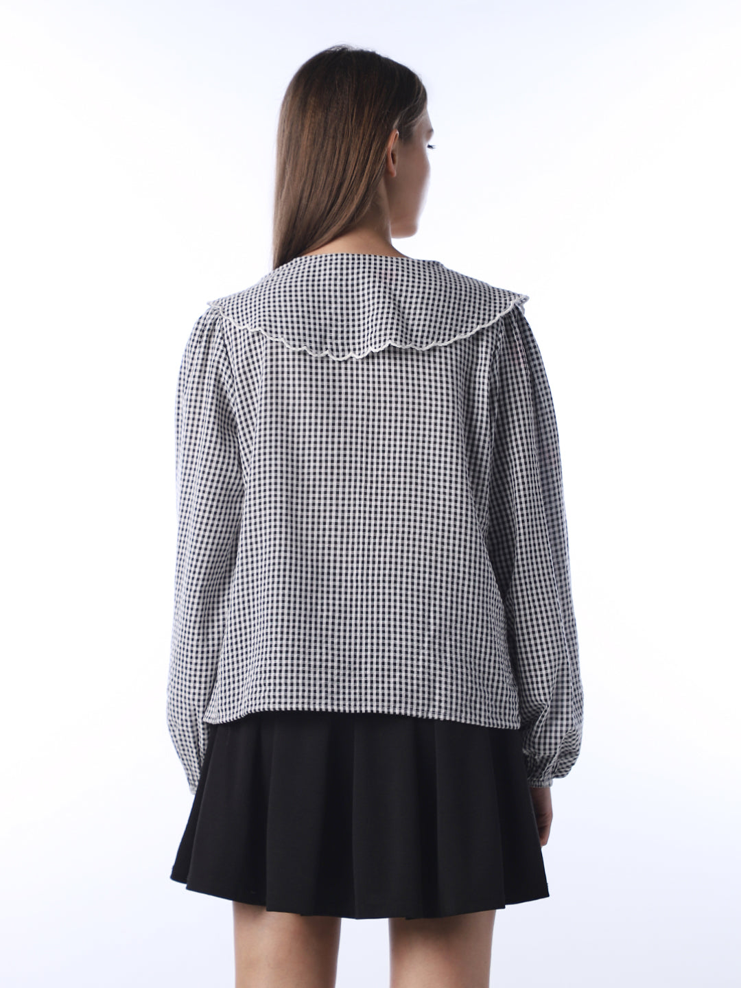 Gingham Printed Top